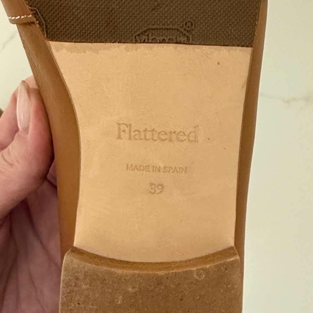 Flattered Tan Leather Flats - Picture 7 of 7